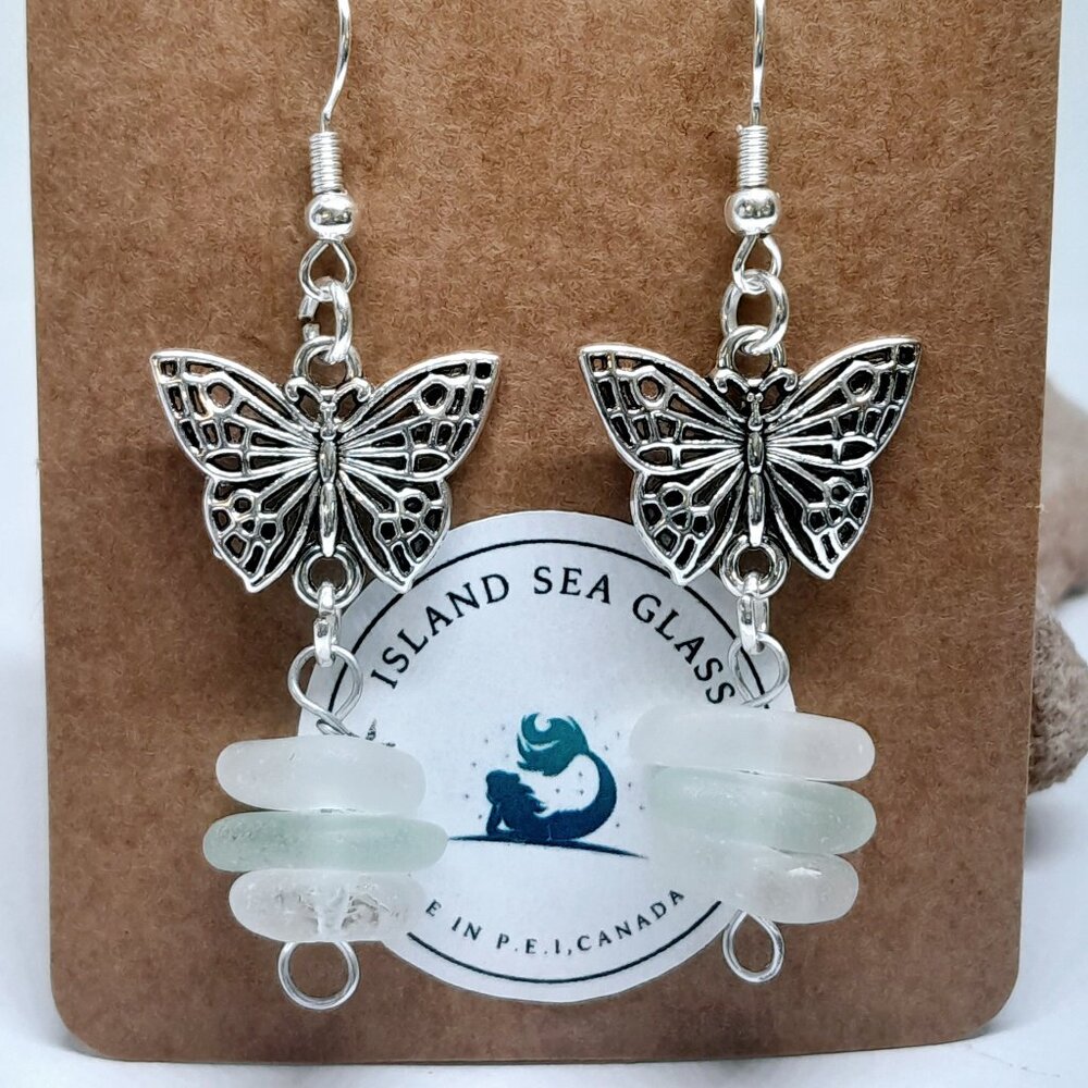 P.E.I sea glass earrings